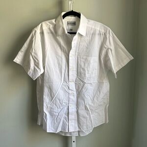 David Taylor White Short Sleeve Button Down